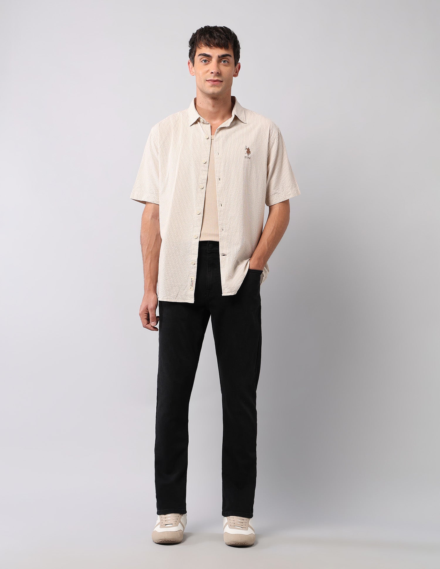 Henry Tapered Fit Black Jeans Black - U.S. POLO ASSN. | Large