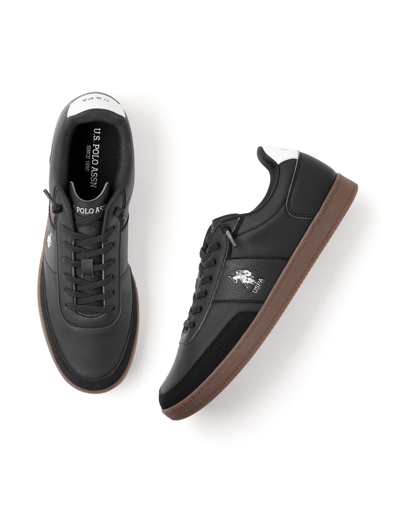 Men Milton Solid Sneakers Black - U.S. Polo Assn. India | Large