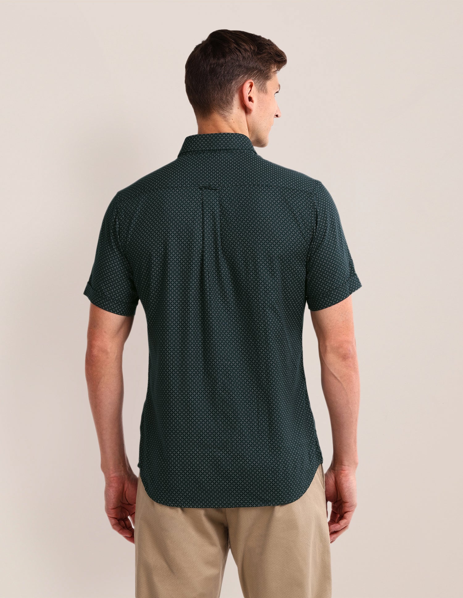All-over Regular Fit Shirt Dark-Green - U.S. Polo Assn. India | Large