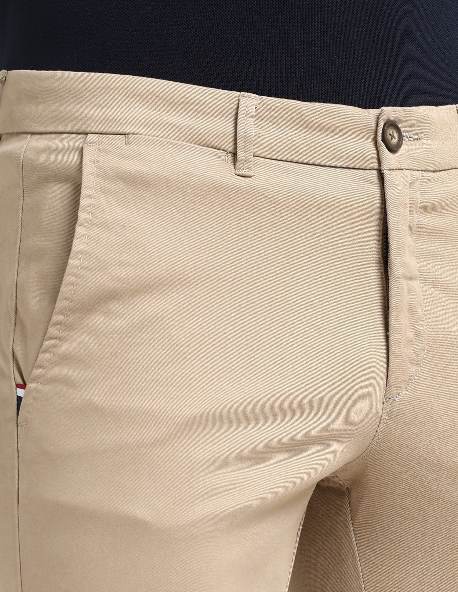 Denver Slim Fit Regular Trousers Khaki - U.S. POLO ASSN. | Large