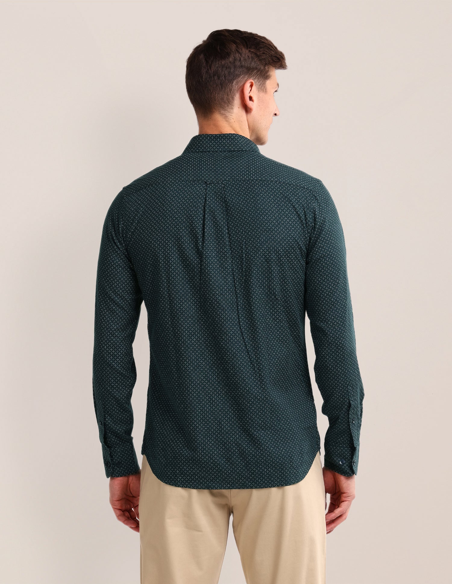 All-over Regular Fit Shirt Dark-Green - U.S. Polo Assn. India | Large