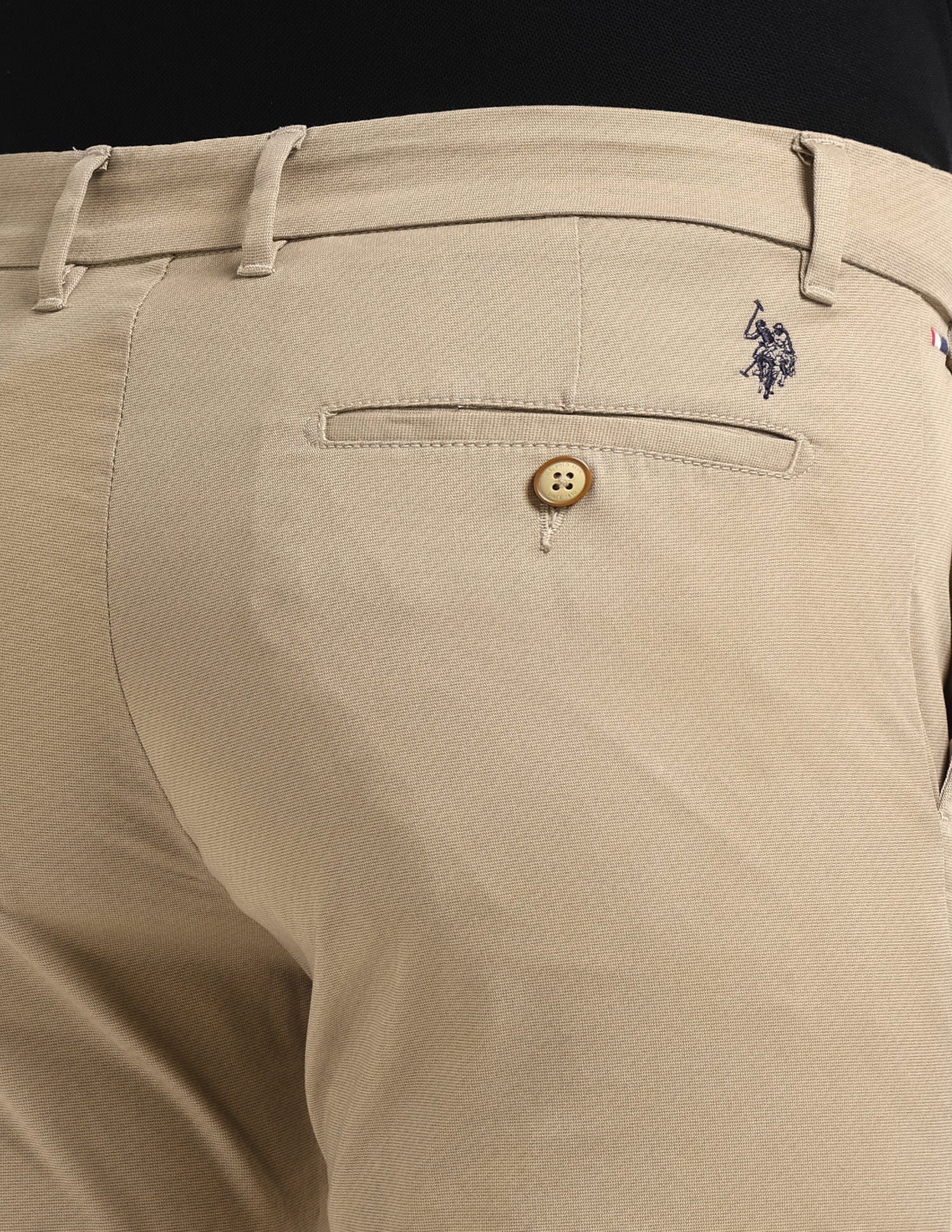 Denver Slim Fit Regular Trousers Beige - U.S. POLO ASSN. | Large