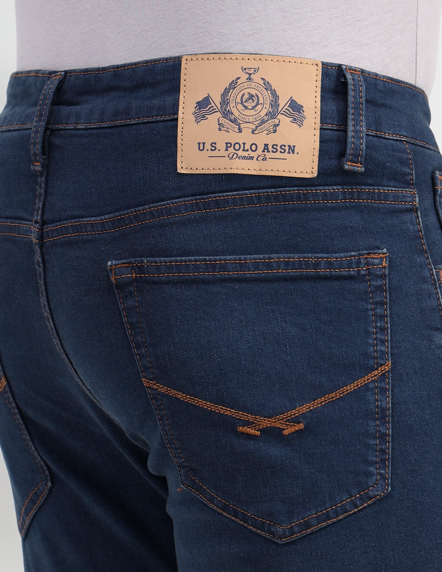 Brandon Slim Tapered Fit Blue Jeans Blue - U.S. Polo Assn. India | Large