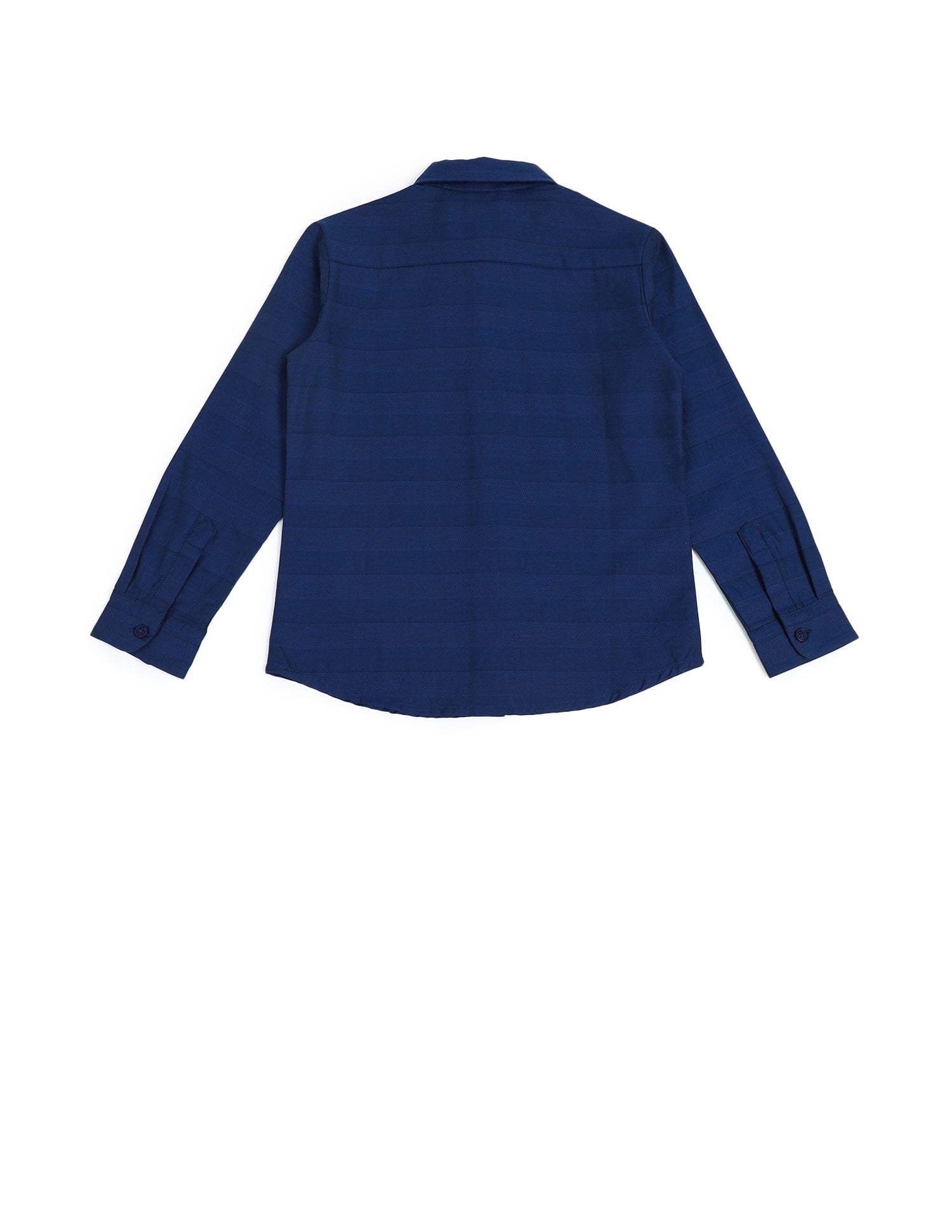 Boys Regular Fit Dobby Weave Textured Shirt Blue - U.S. POLO ASSN. | Large