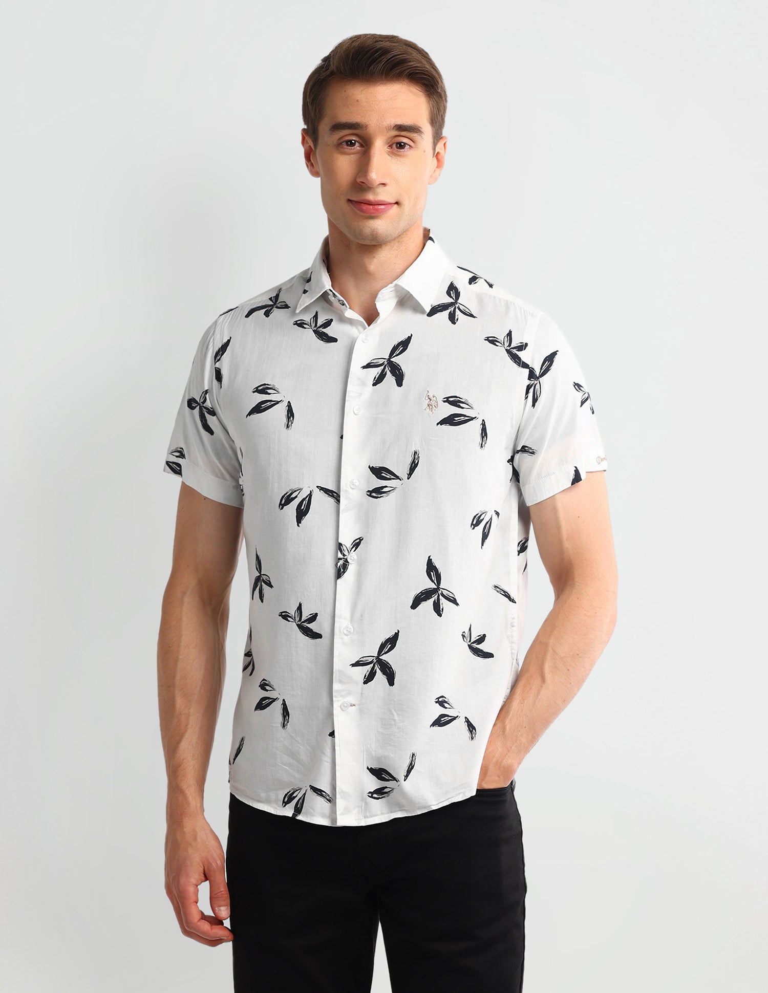 Floral Slim Fit Shirt White - U.S. Polo Assn. India | Large