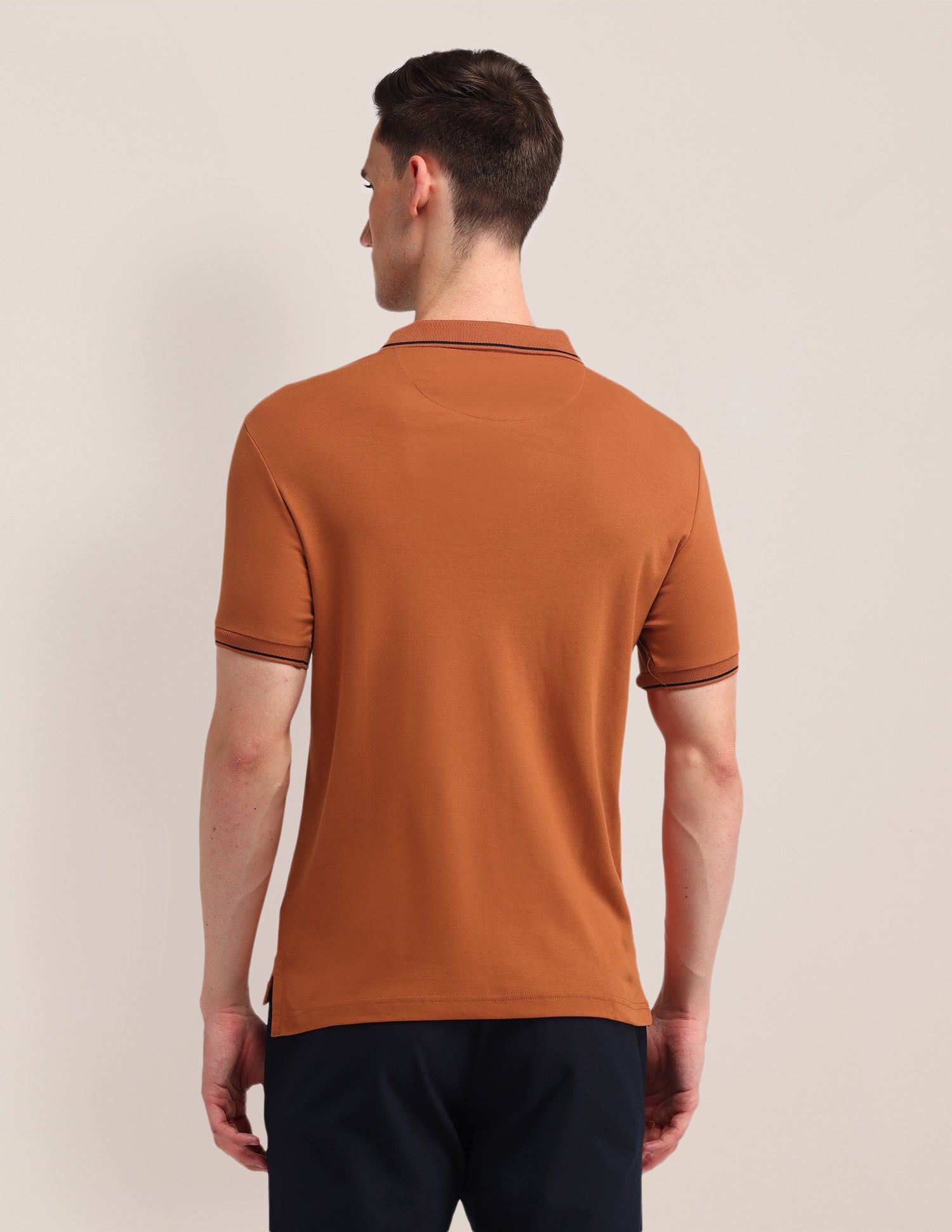 Solid Slim Fit Polo Shirt Rust - U.S. Polo Assn. India | Large