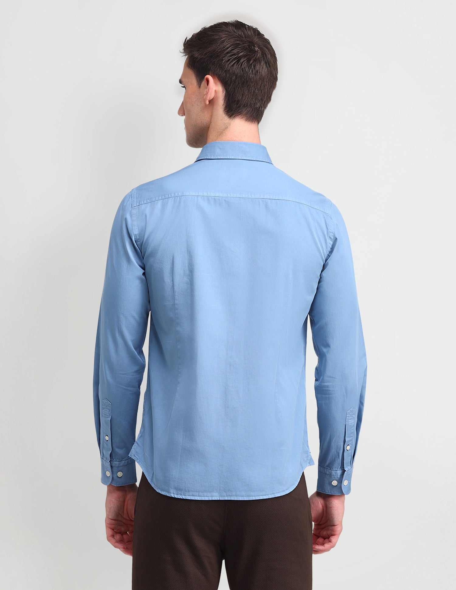 Solid Slim Fit Shirt Blue - U.S. POLO ASSN. | Large