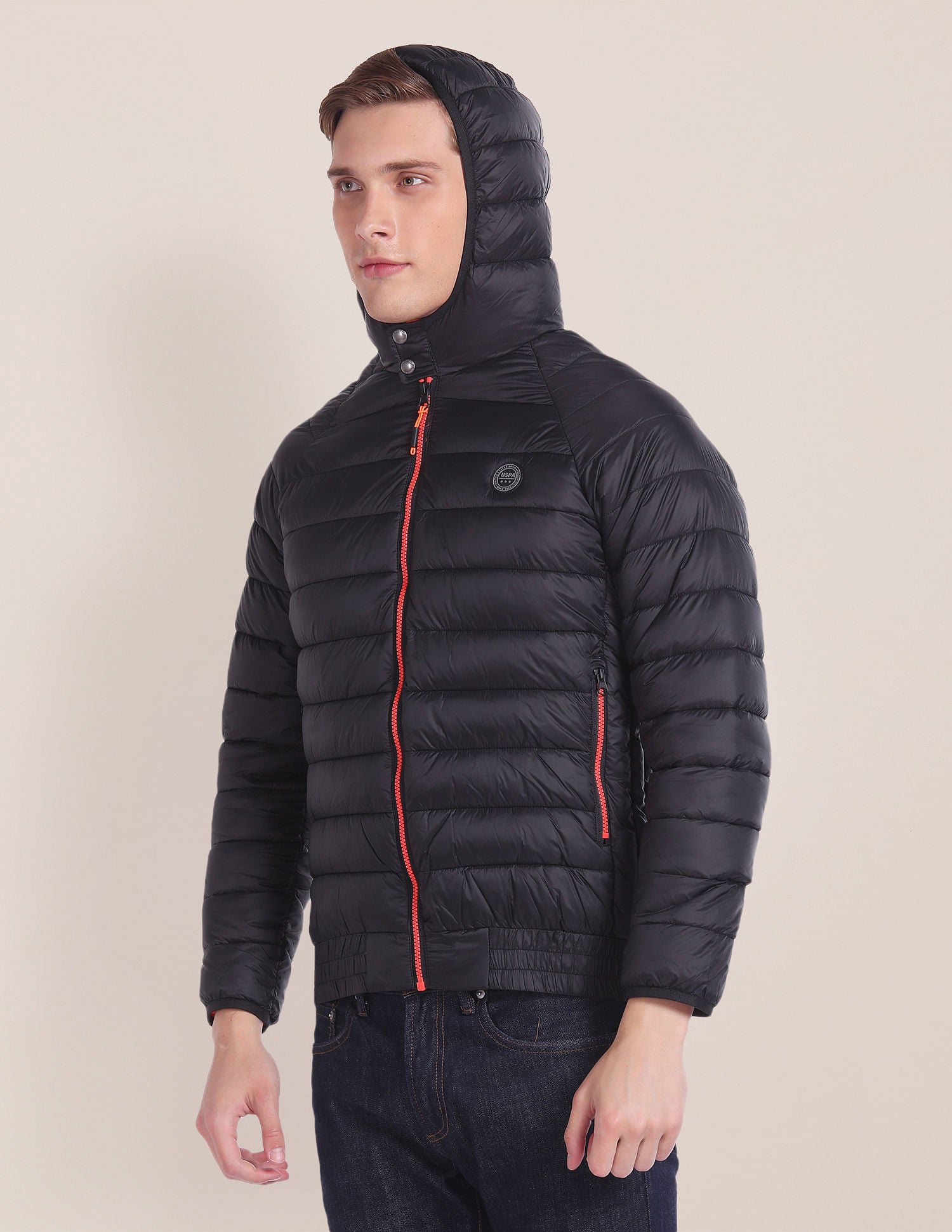 Hooded Puffer Jacket Black - U.S. POLO ASSN. | Large