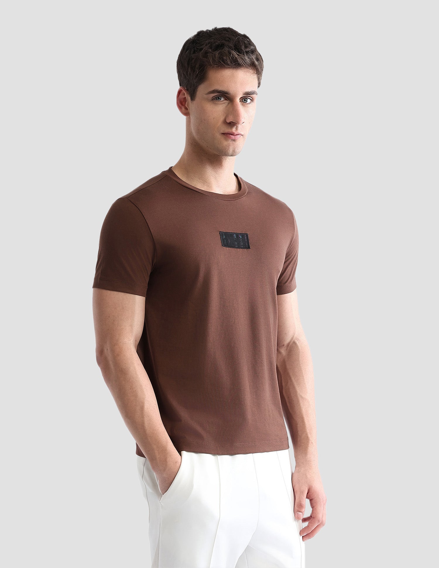 Solid Regular Fit Active T-Shirt Brown - U.S. POLO ASSN. | Large