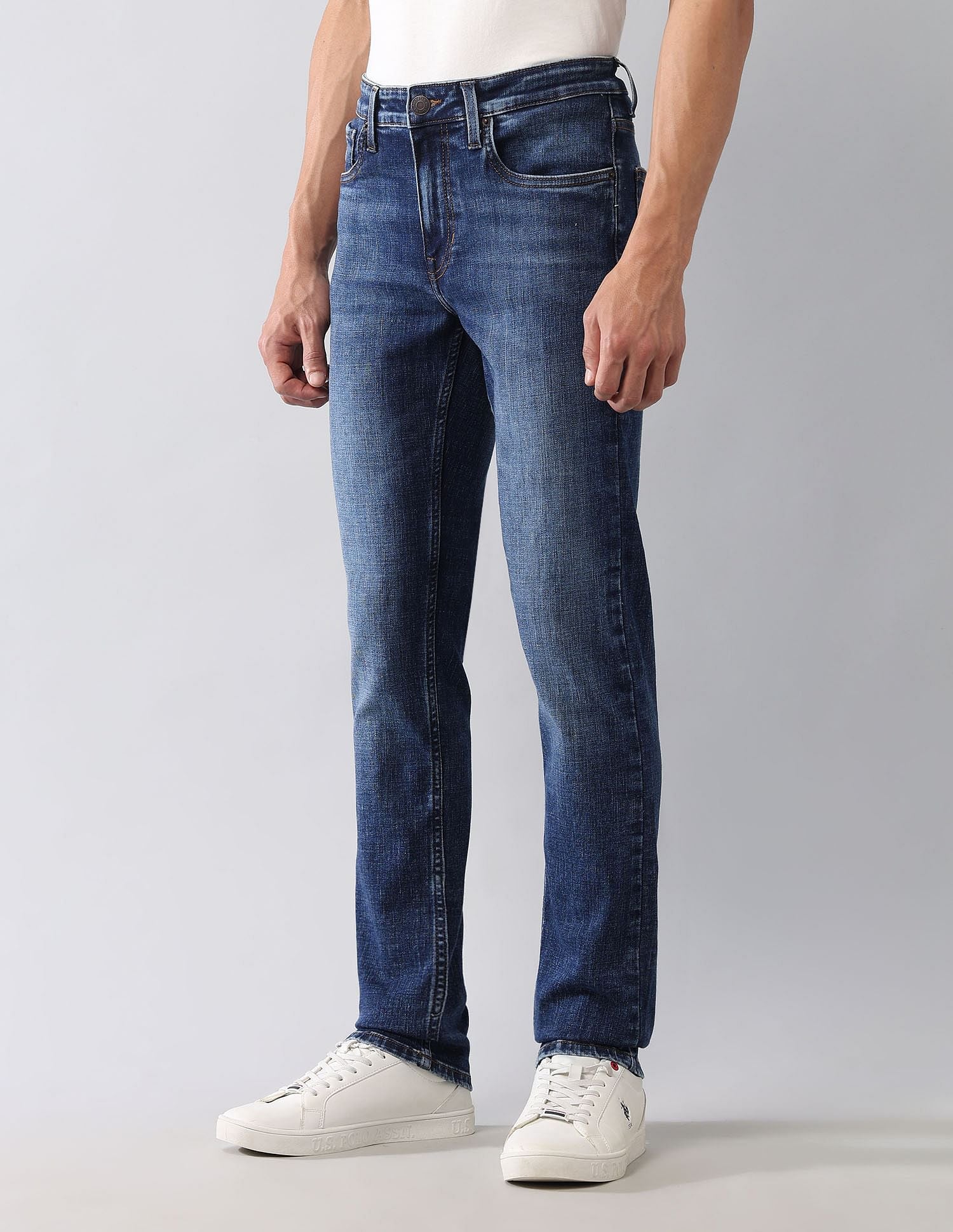 Regallo Skinny Fit Blue Jeans Blue - U.S. Polo Assn. India | Large