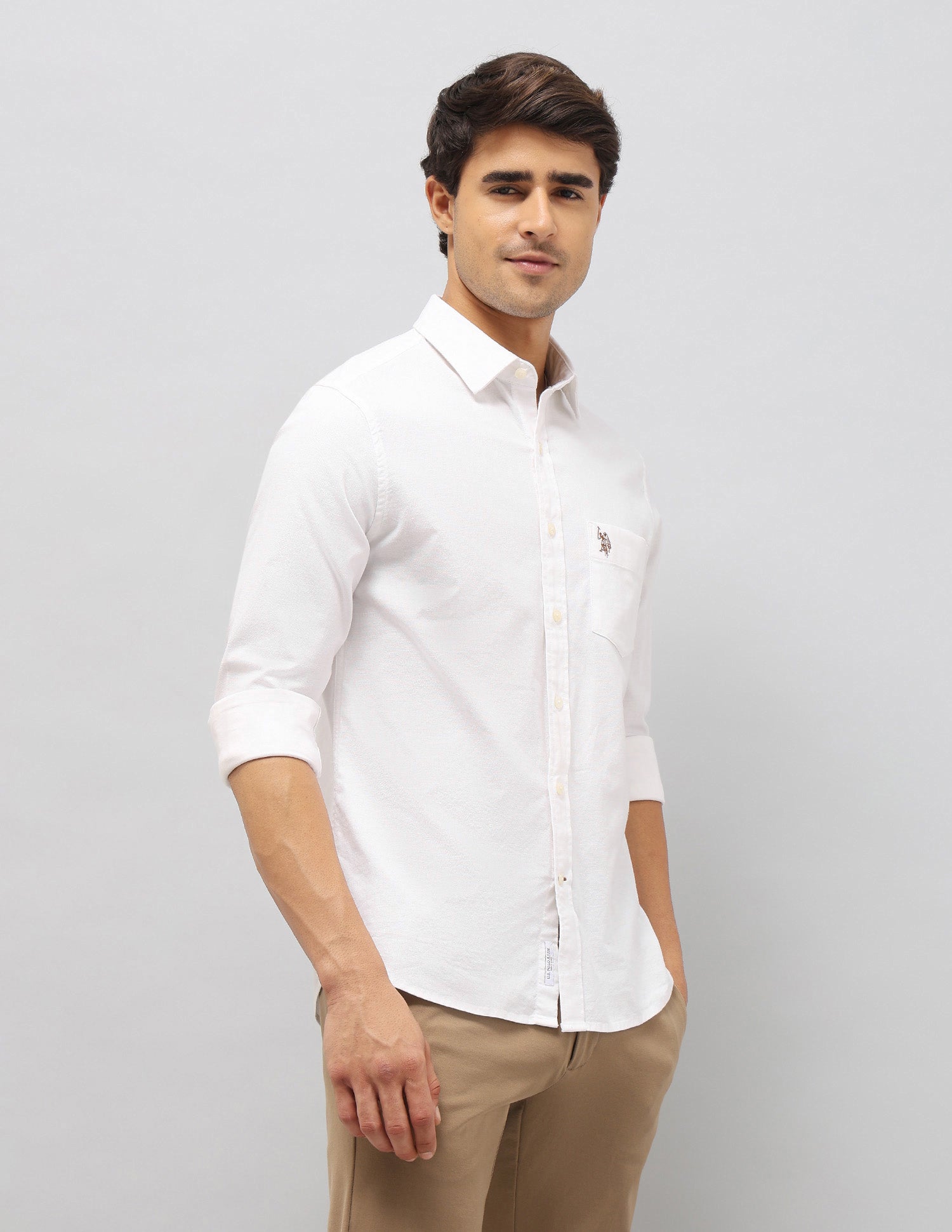 Tailored Fit Oxford Shirt White - U.S. Polo Assn. India | Large