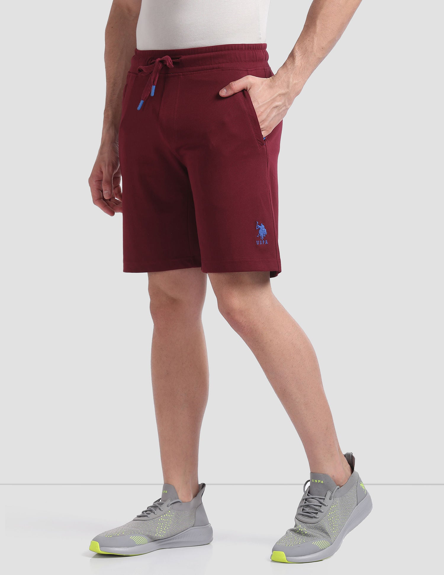 Solid Active AS001 Lounge Shorts - Pack Of 1 Pomogranate - U.S. POLO ASSN. | Large