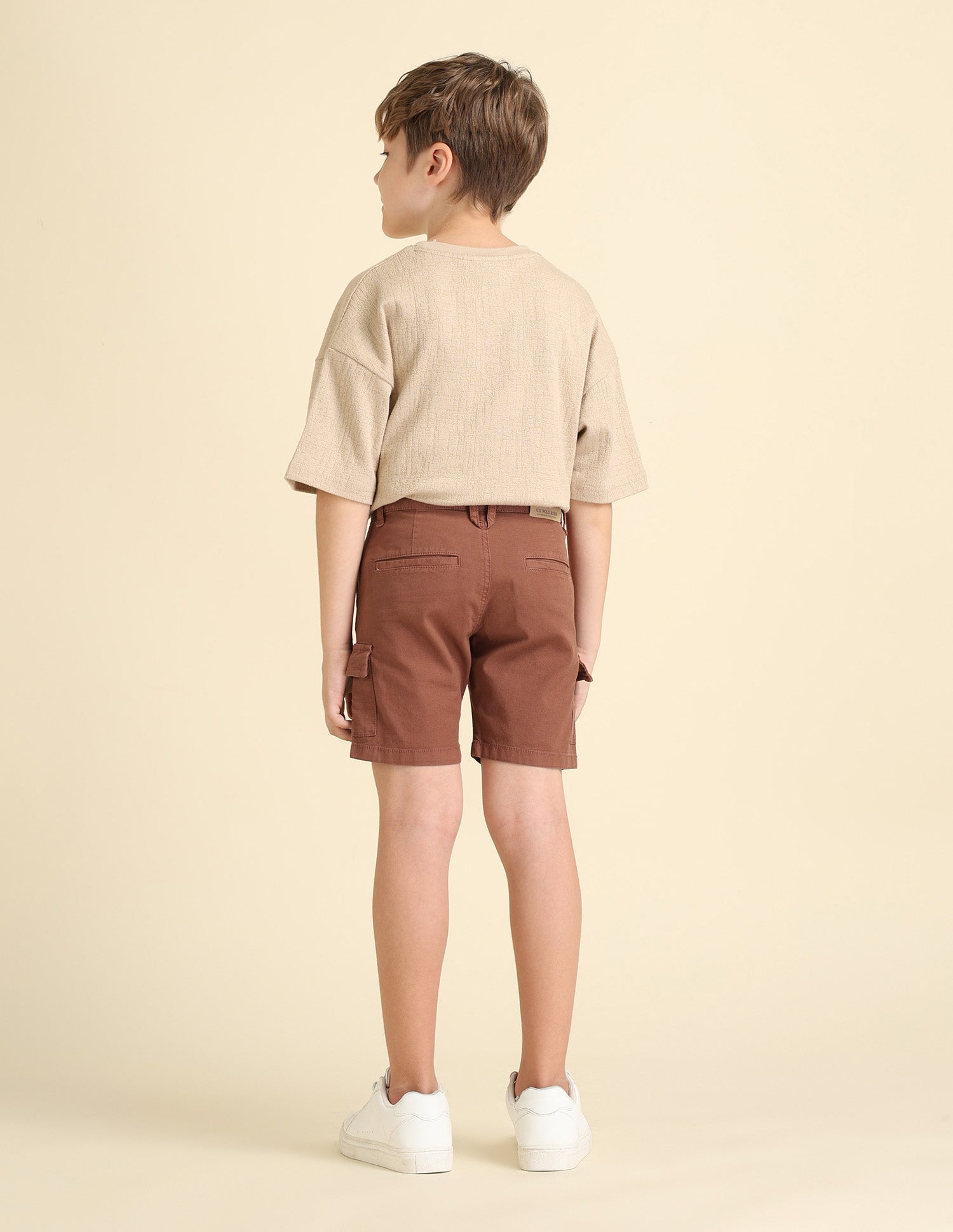 Boys Regular Fit Cargo Shorts Brown - U.S. POLO ASSN. | Large