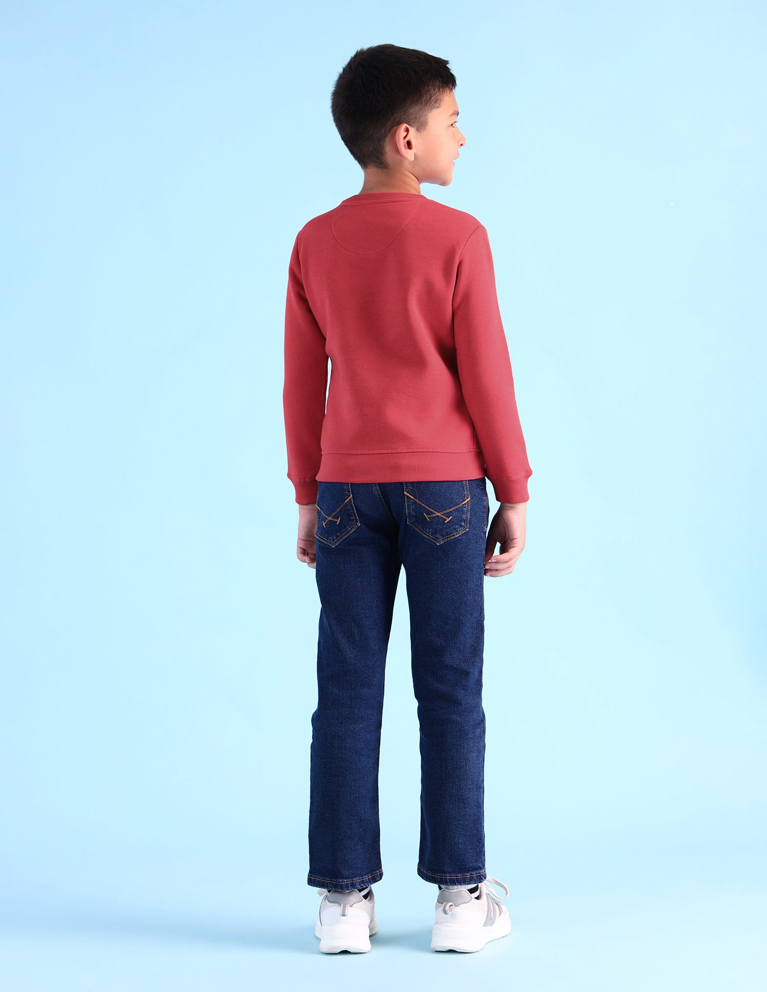 Boys Brand Printed Regular Fit Sweatshirt Red - U.S. POLO ASSN. | Large