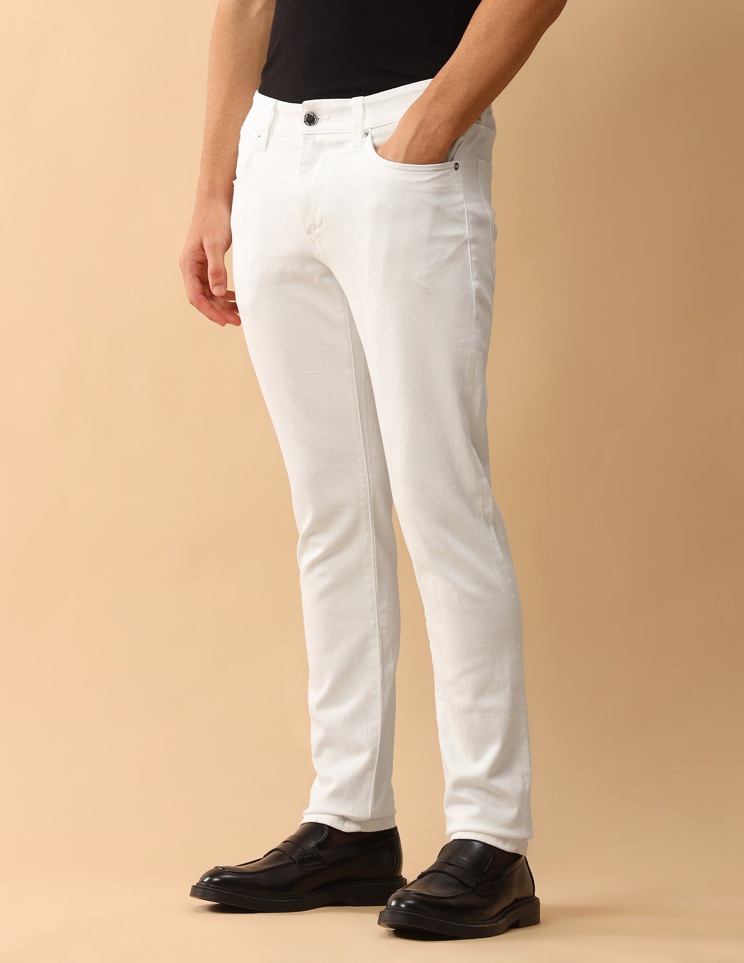 Pacho X Mid Rise Brandon Slim Tapered Jeans White - U.S. Polo Assn. India | Large