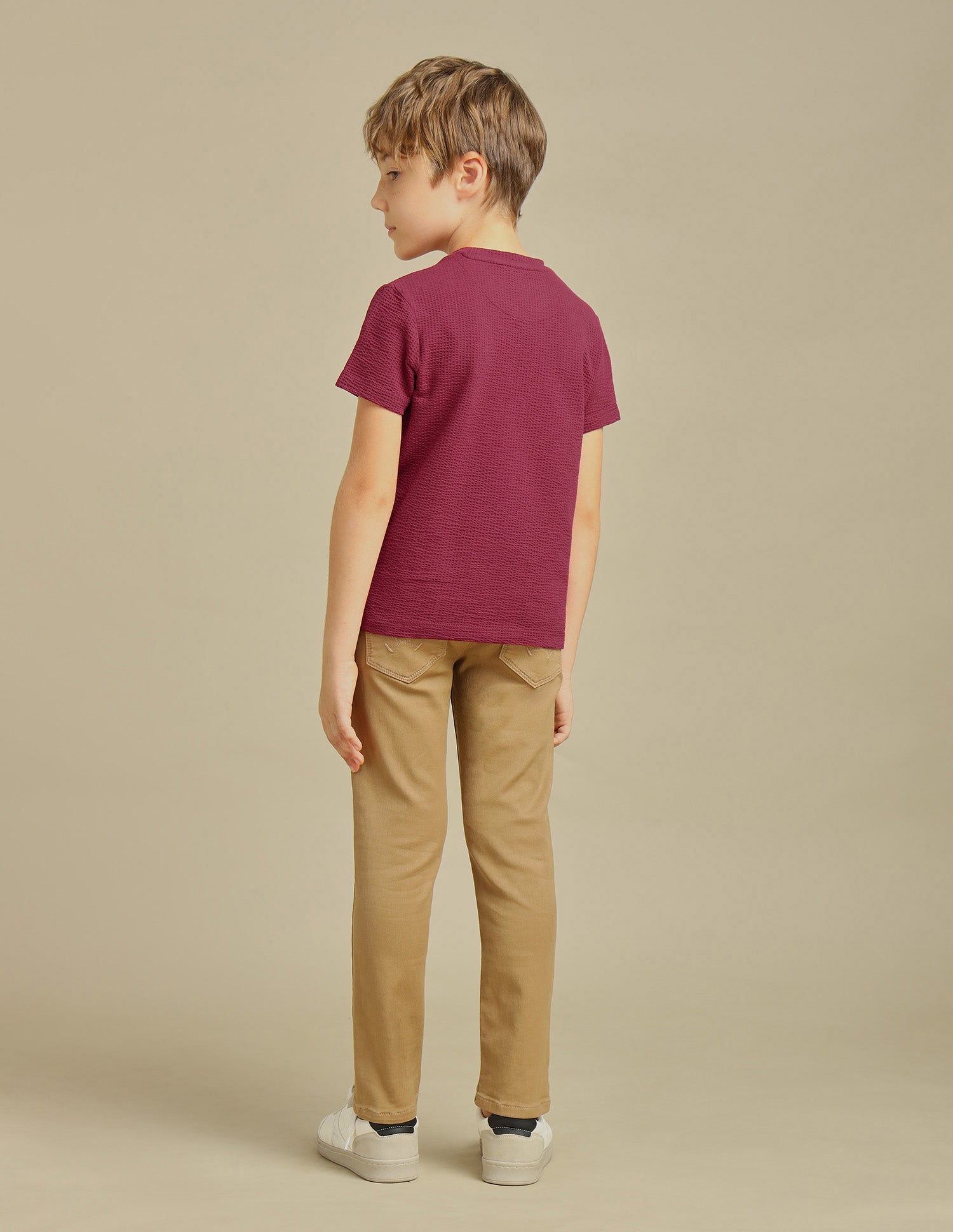 Boys Logo Textured T-Shirt Red - U.S. POLO ASSN. | Large