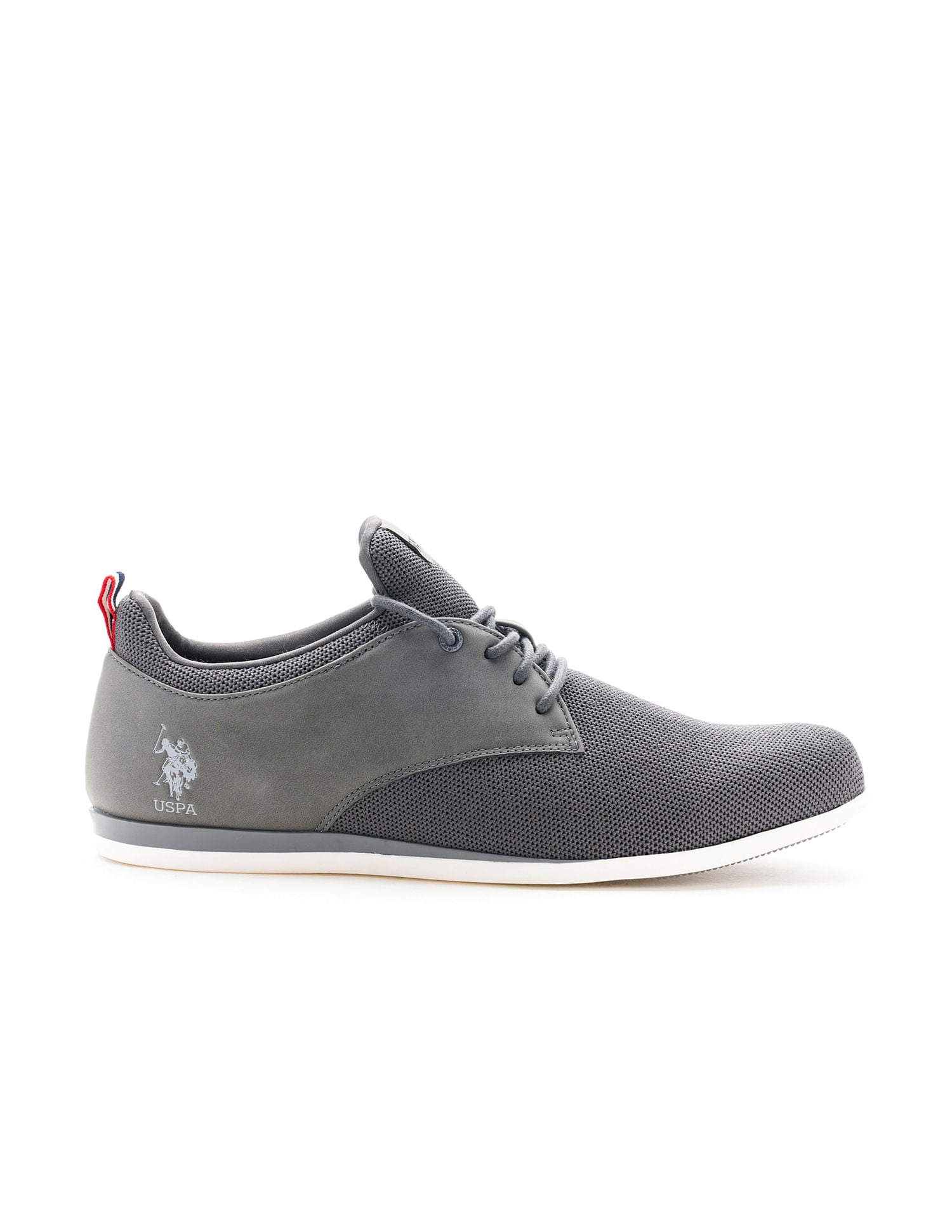 Men Warren 2.0 Grey Work Casuals Lace Up Shoes Grey - U.S. Polo Assn. India | Large