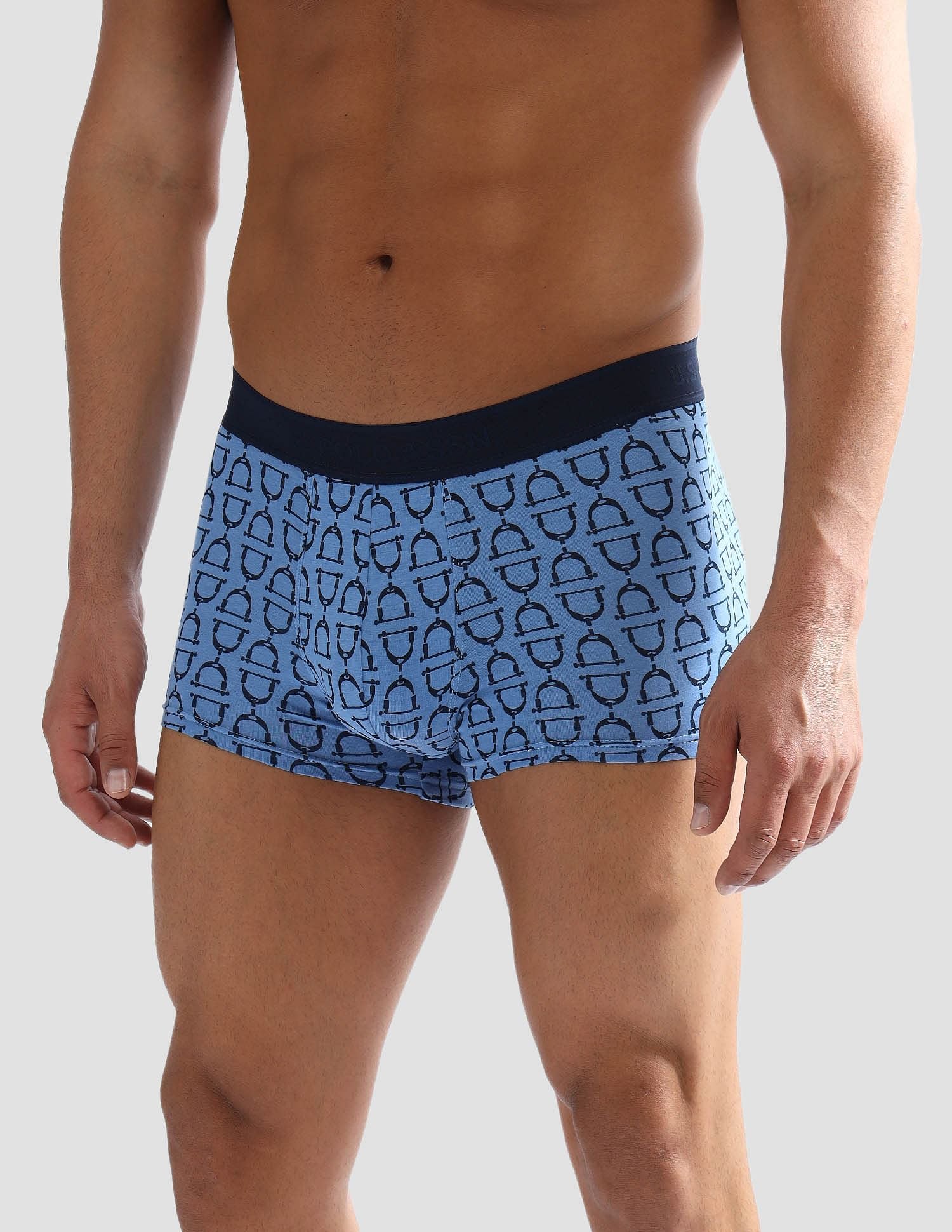 Anti Microbial Printed PT005 Trunks - Pack of 1 Blue - U.S. POLO ASSN. | Large