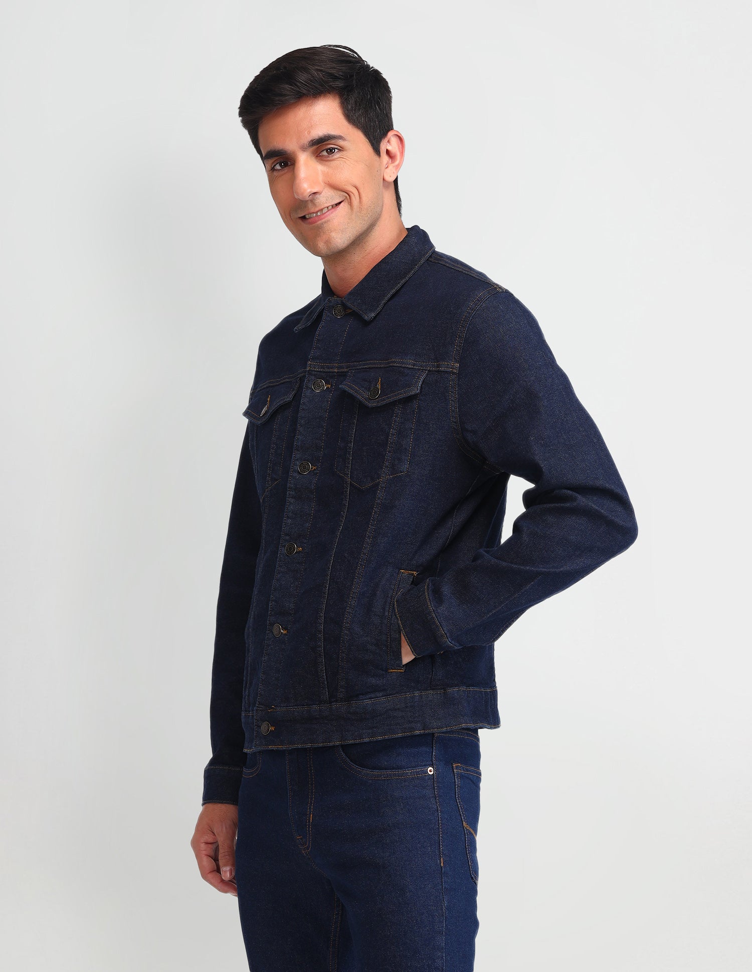 Solid Classic Fit Jacket Blue - U.S. Polo Assn. India | Large