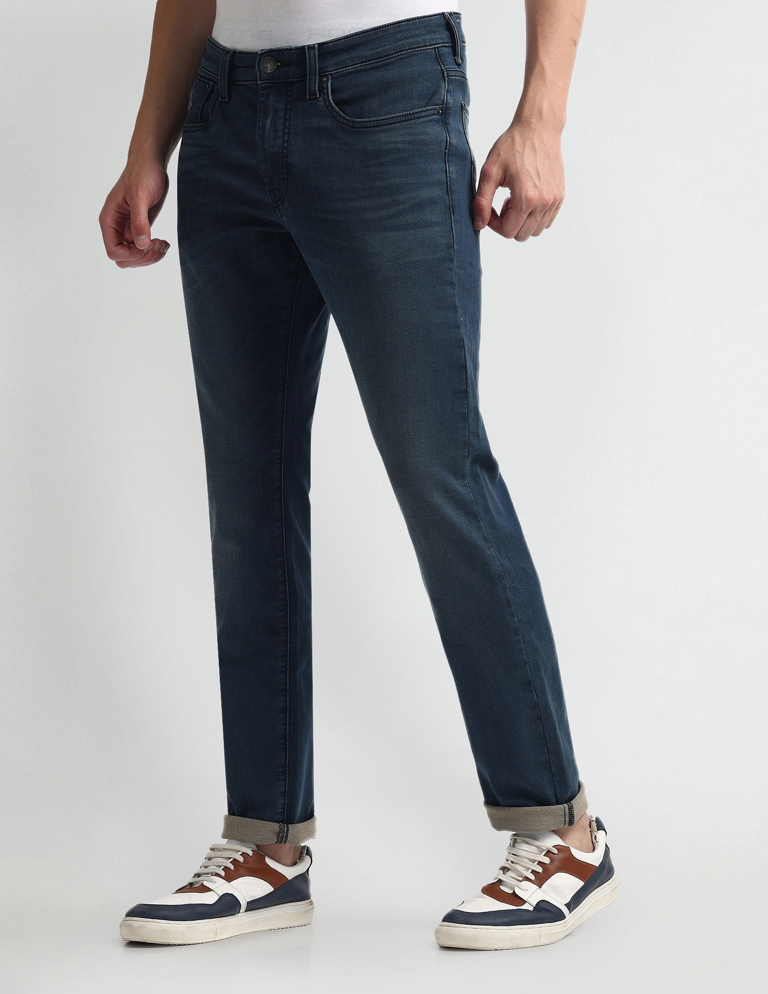 Brandon Slim Tapered Blue Jeans Blue - U.S. Polo Assn. India | Large