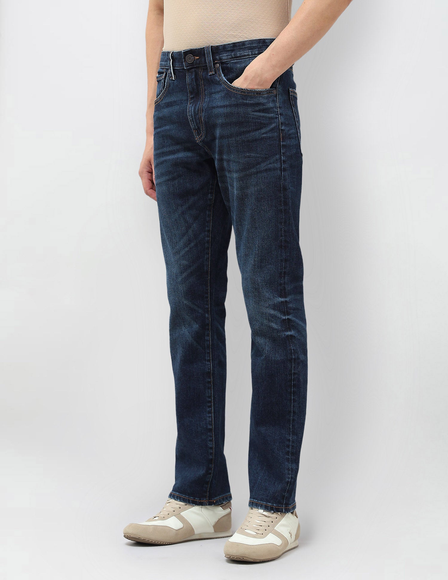 Harold Slim Straight Fit Blue Jeans Blue - U.S. POLO ASSN. | Large