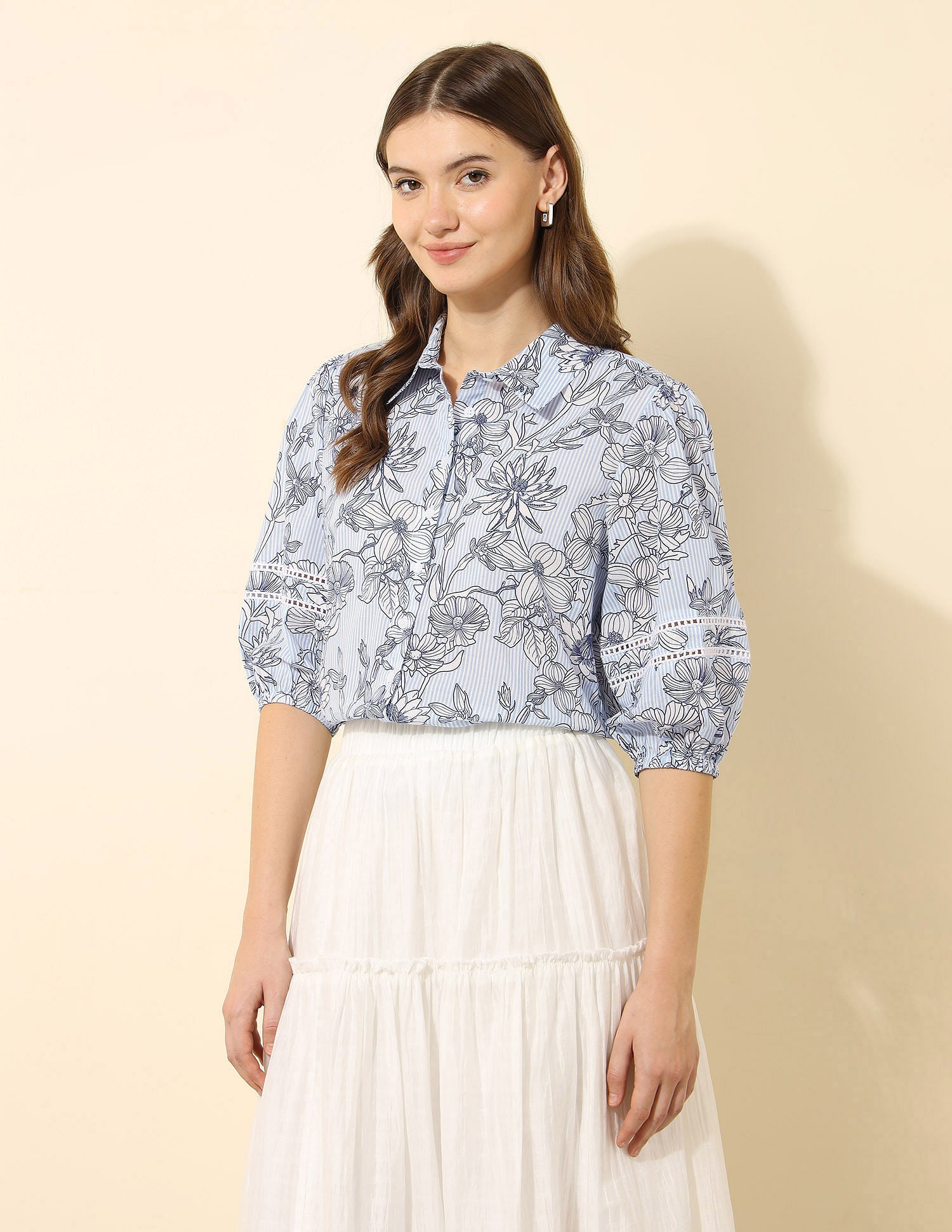 Floral Printed Dobby Shirt Multi-colour - U.S. POLO ASSN. | Large