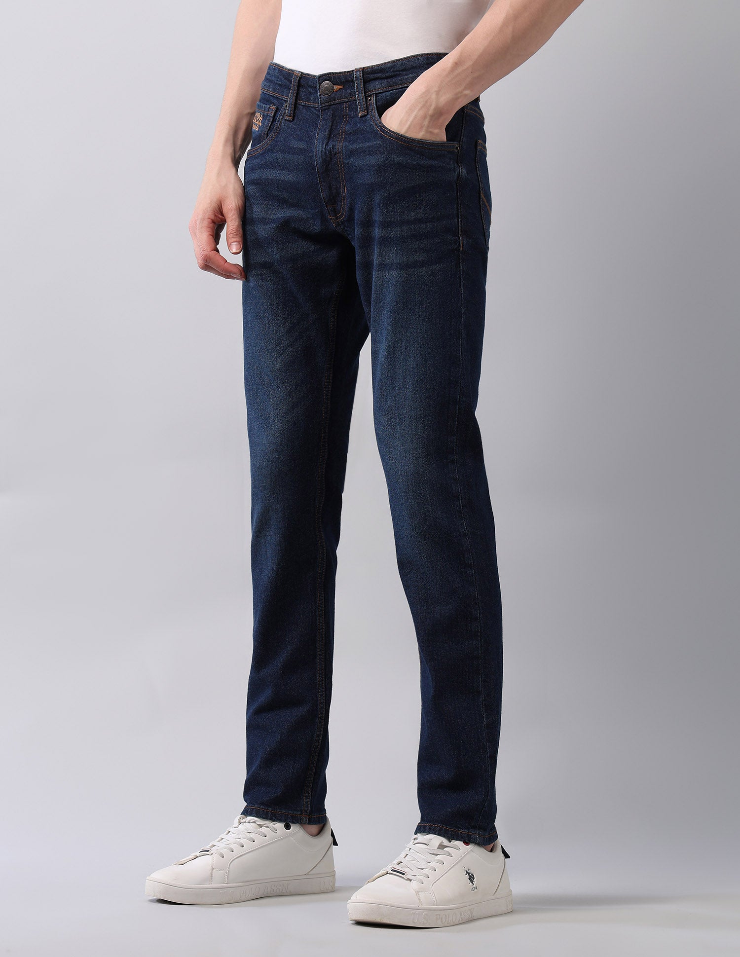Regallo Skinny Fit Blue Jeans Blue - U.S. Polo Assn. India | Large