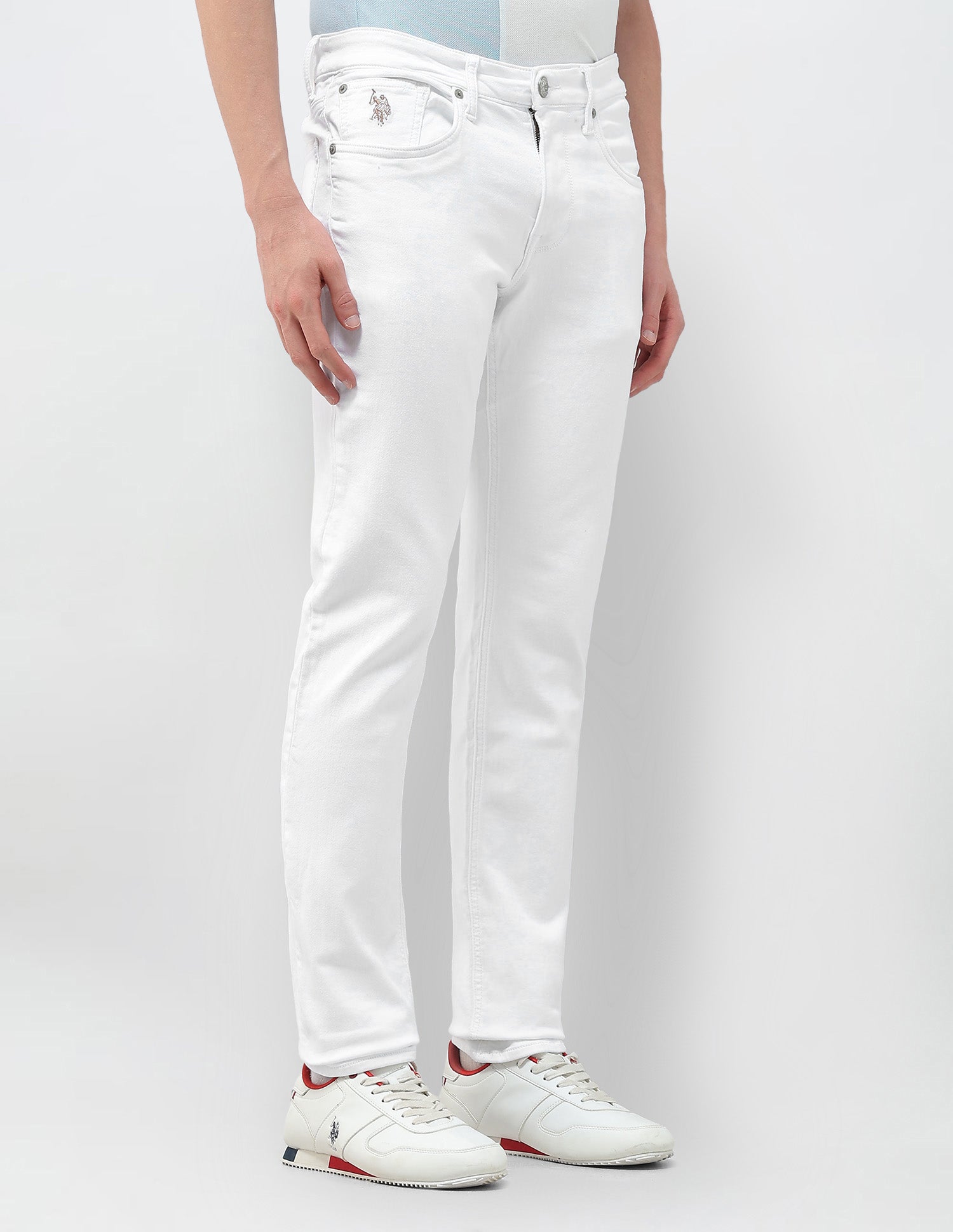 Brandon Slim Tapered Fit Clean Look Jeans White - U.S. Polo Assn. India | Large