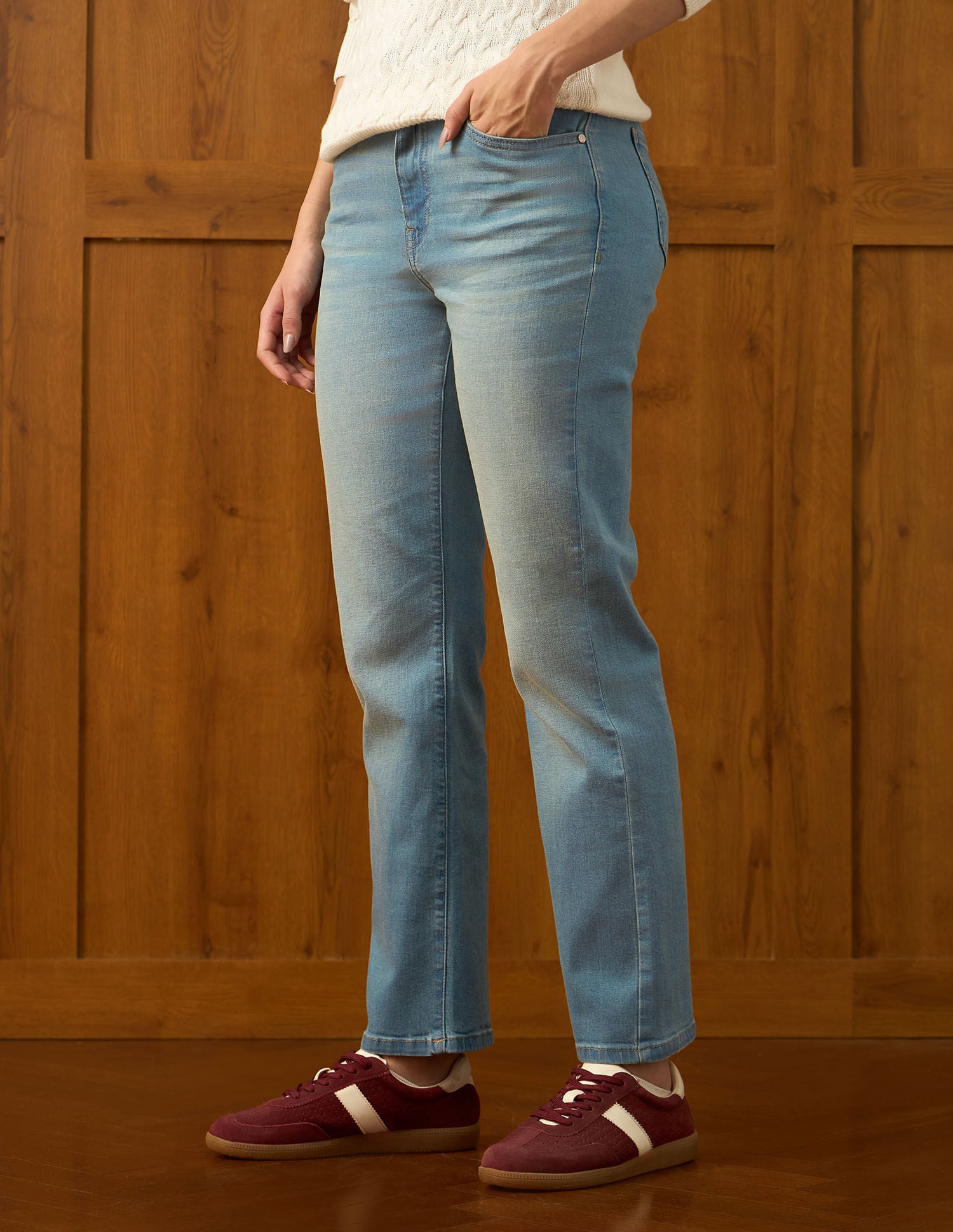 High Rise Straight Fit Jeans Blue - U.S. POLO ASSN. | Large