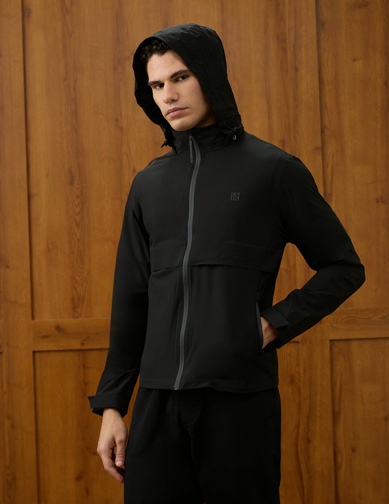 Solid Equestrian Aisle Theater Jacket Black - U.S. POLO ASSN. | Large