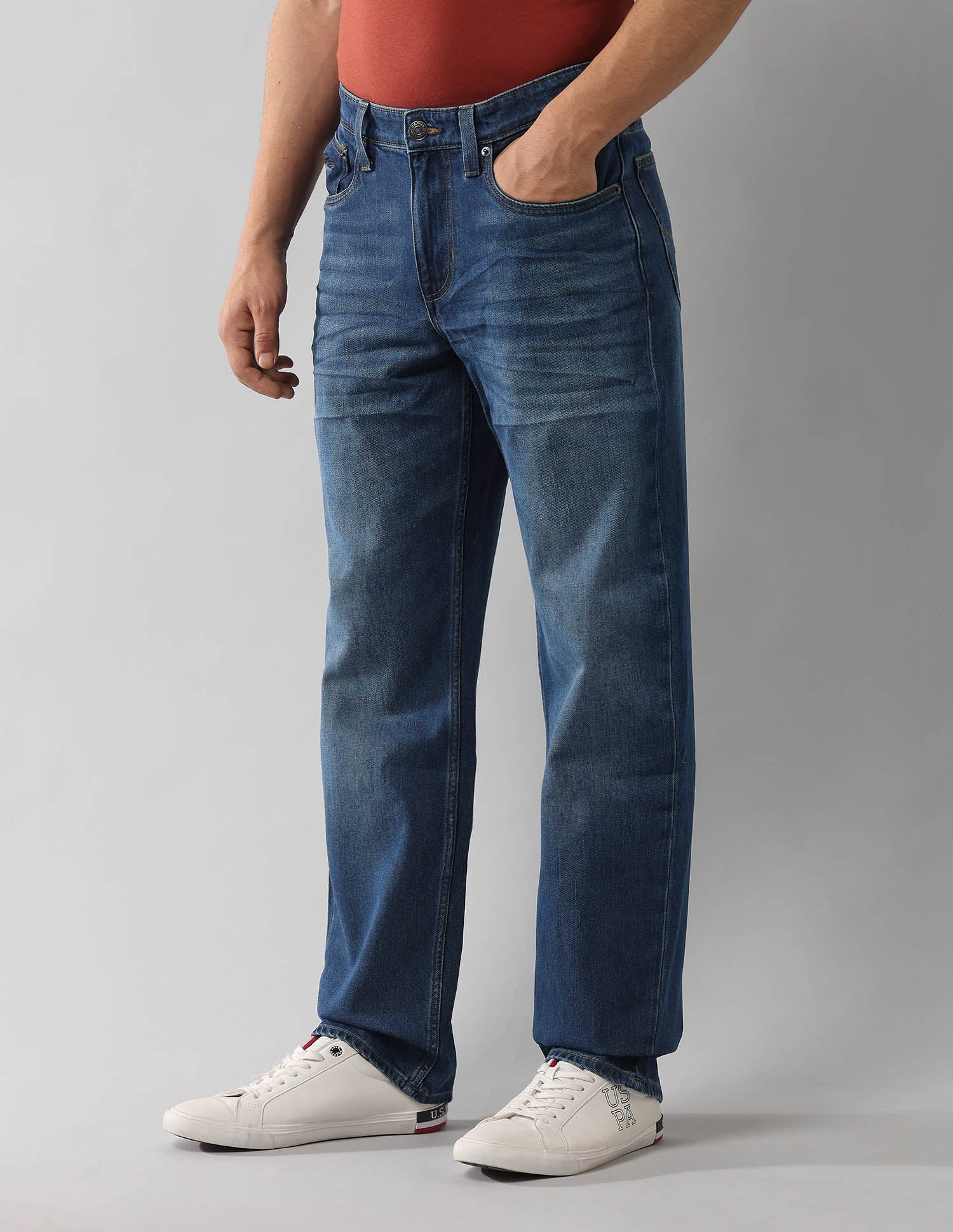 Shawn Relaxed Fit Vintage Jeans Blue - U.S. Polo Assn. India | Large