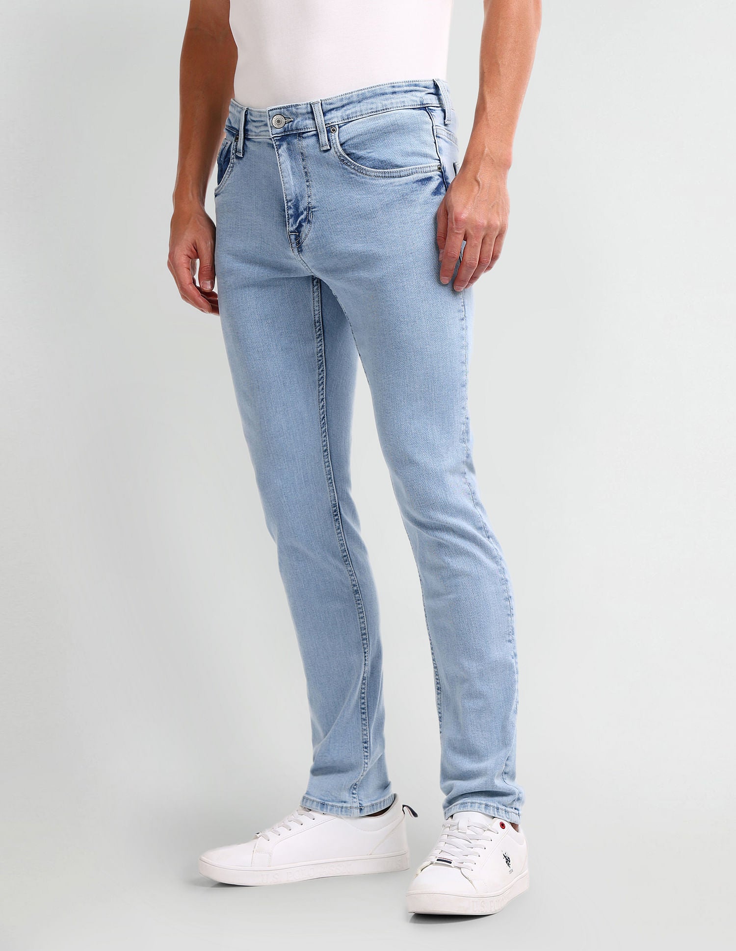 Brandon Slim Tapered Blue Jeans Blue - U.S. Polo Assn. India | Large