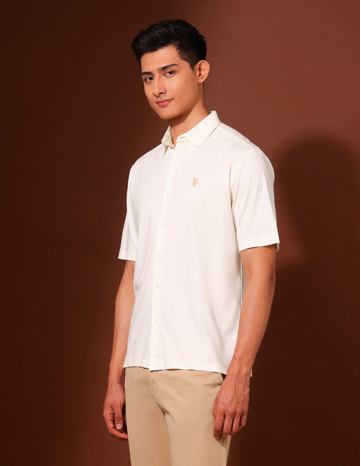 Tailored Fit Working Holiday Shirt White - U.S. Polo Assn. India | Large
