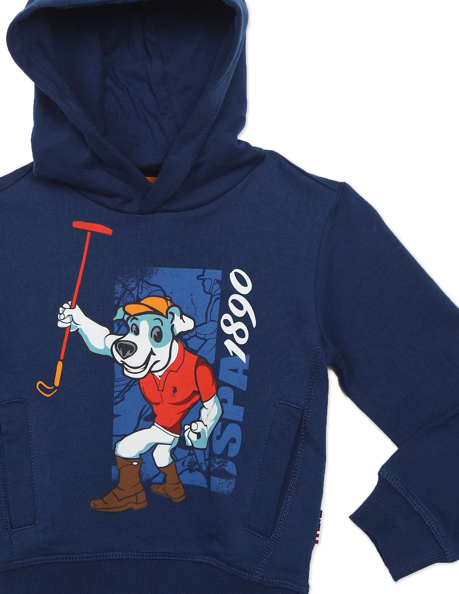 Long Sleeve Graphic Print Hooded Sweatshirt Navy - U.S. POLO ASSN. | Large