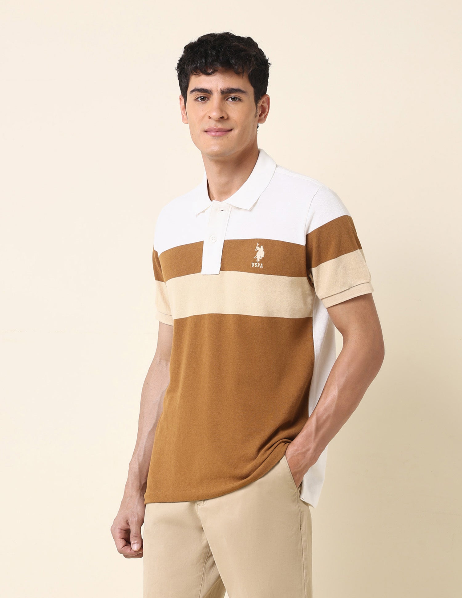 Slim Fit Classic Polo Shirt Brown - U.S. Polo Assn. India | Large
