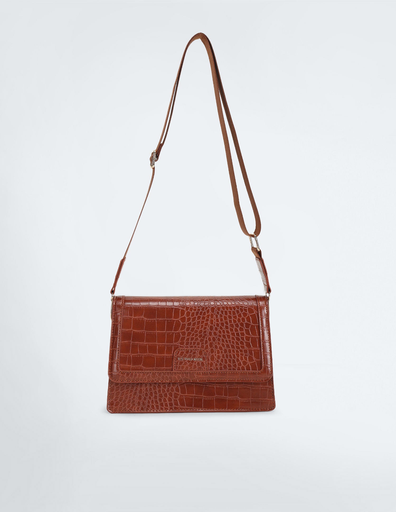 City Girl Textured Sling Bag Rust - U.S. POLO ASSN. | Large