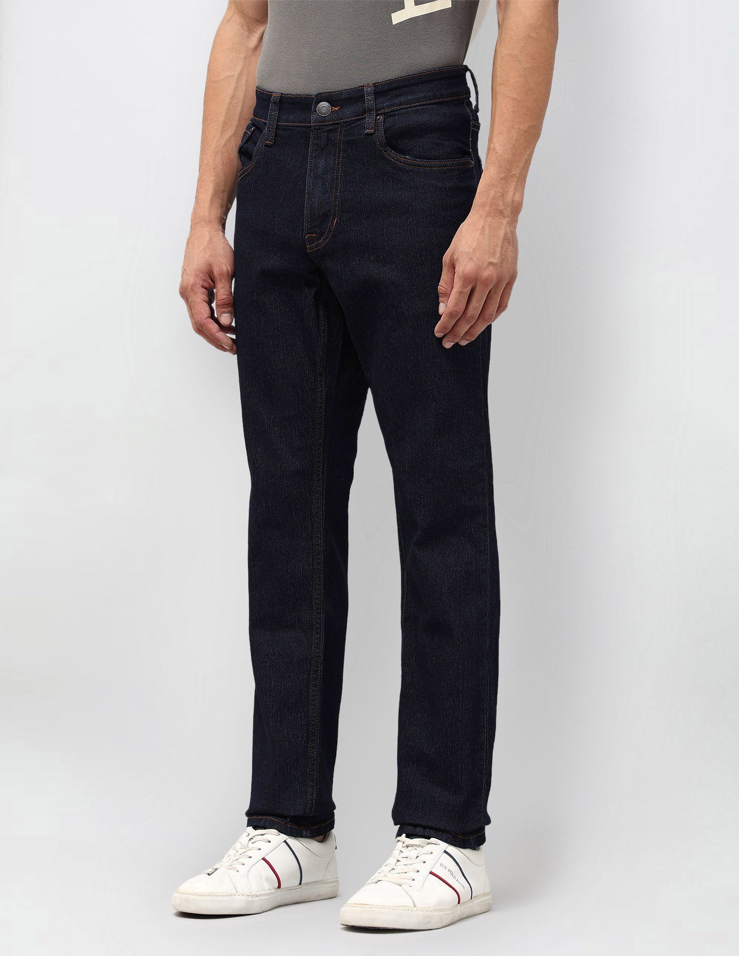 Brandon Slim Tapered Fit Blue Jeans Blue - U.S. POLO ASSN. | Large