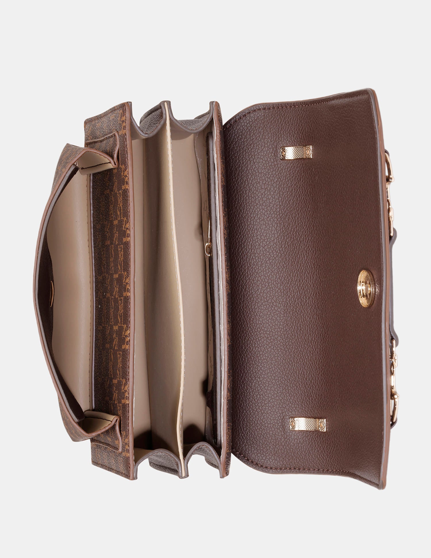 Women Cali Monogram Crossbody Bag Brown - U.S. Polo Assn. India | Large