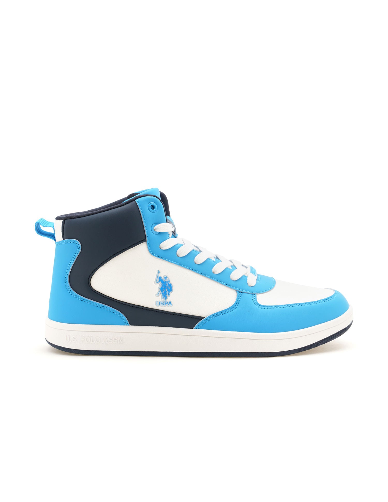 Men Myles Lt. Blue Retro Court Mid Top  Sneakers Light Blue - U.S. POLO ASSN. | Large