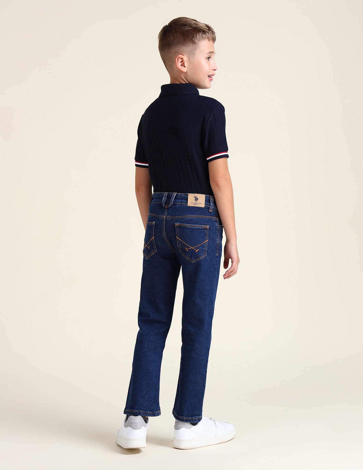 Relaxed Fit Dark Washed Jeans Dark Blue - U.S. POLO ASSN. | Large