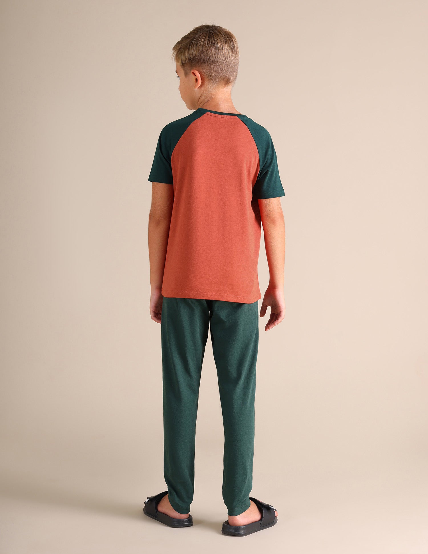 Raglan Sleeve LKE01 Lounge T-Shirt - Pack Of 1 Brick Red and Green - U.S. POLO ASSN. | Large