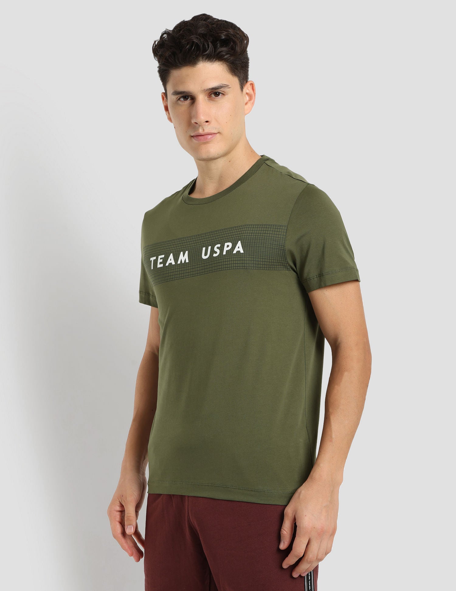 Digital Logo Performance T-Shirt Olive - U.S. Polo Assn. India | Large