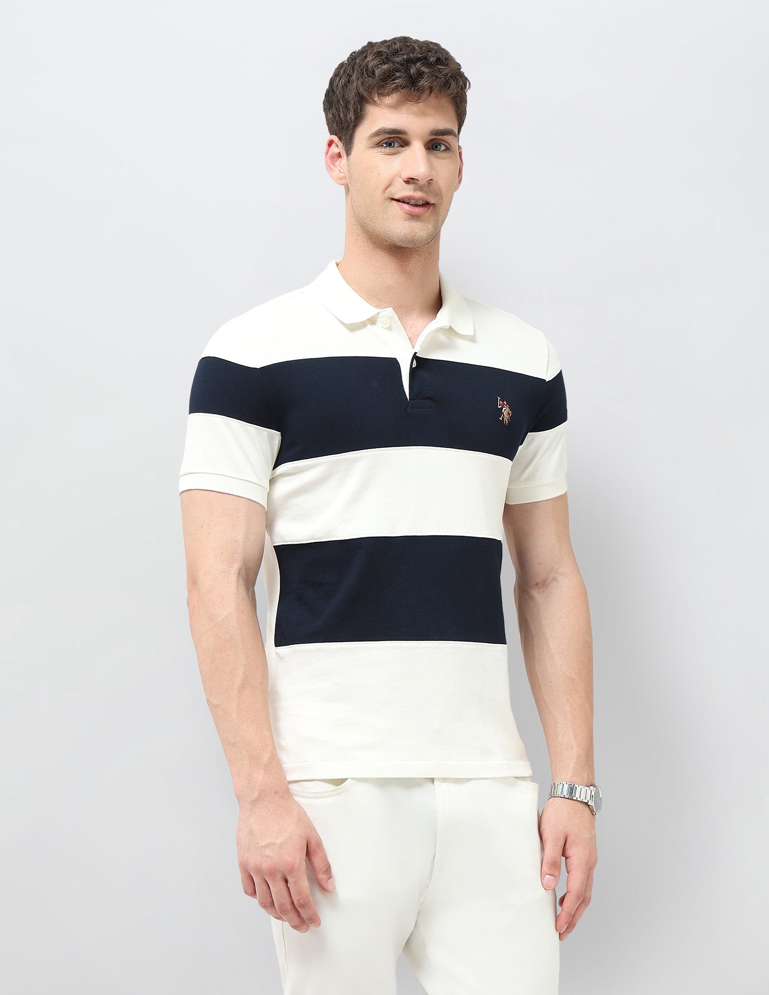 Colourblocked Regular Fit Polo Shirt Navy - U.S. POLO ASSN. | Large