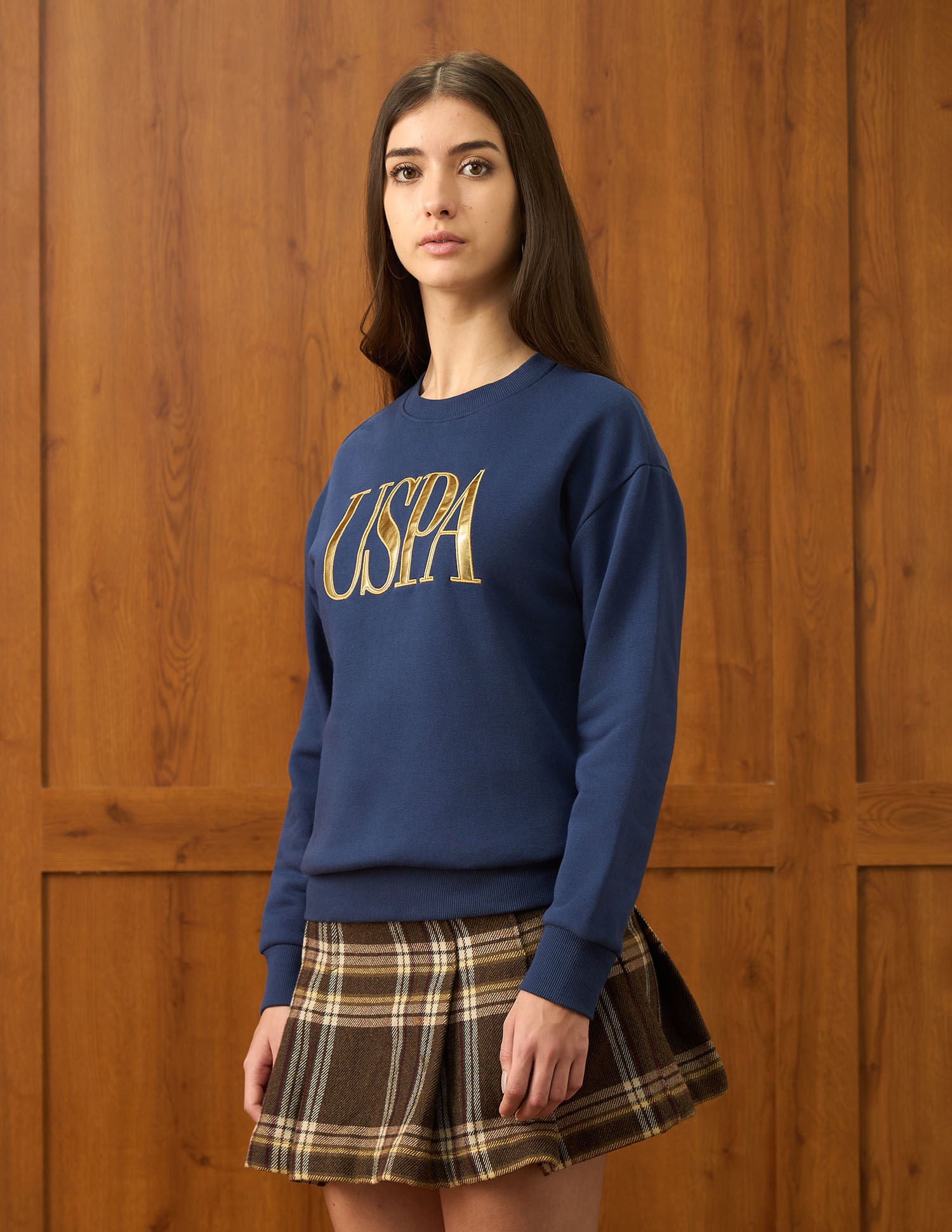 Brand Printed Loose Fit Sweatshirt Blue - U.S. POLO ASSN. | Large