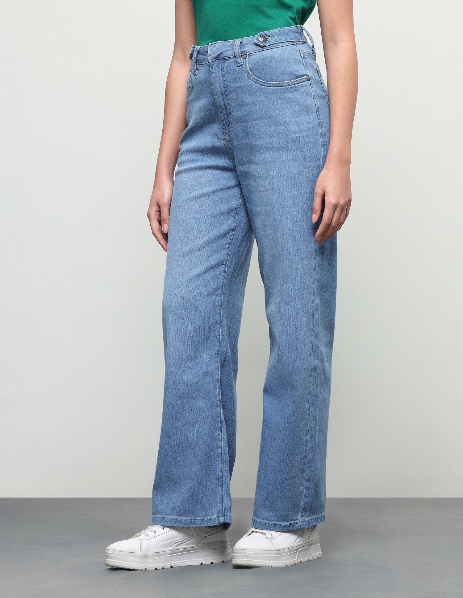 Wide Leg Fit Blue Jeans Light Blue - U.S. Polo Assn. India | Large