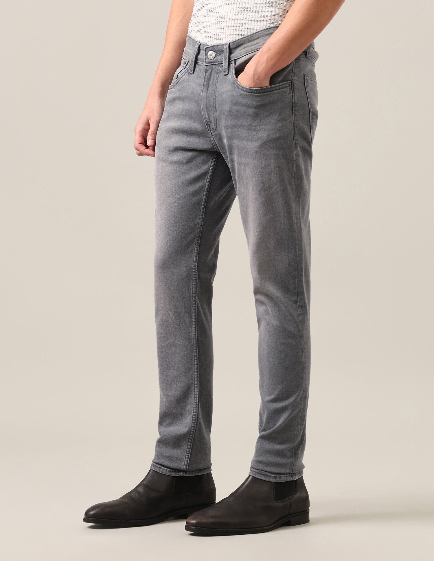 Brandon Slim-Tapered Fit Grey Jeans Grey - U.S. Polo Assn. India | Large