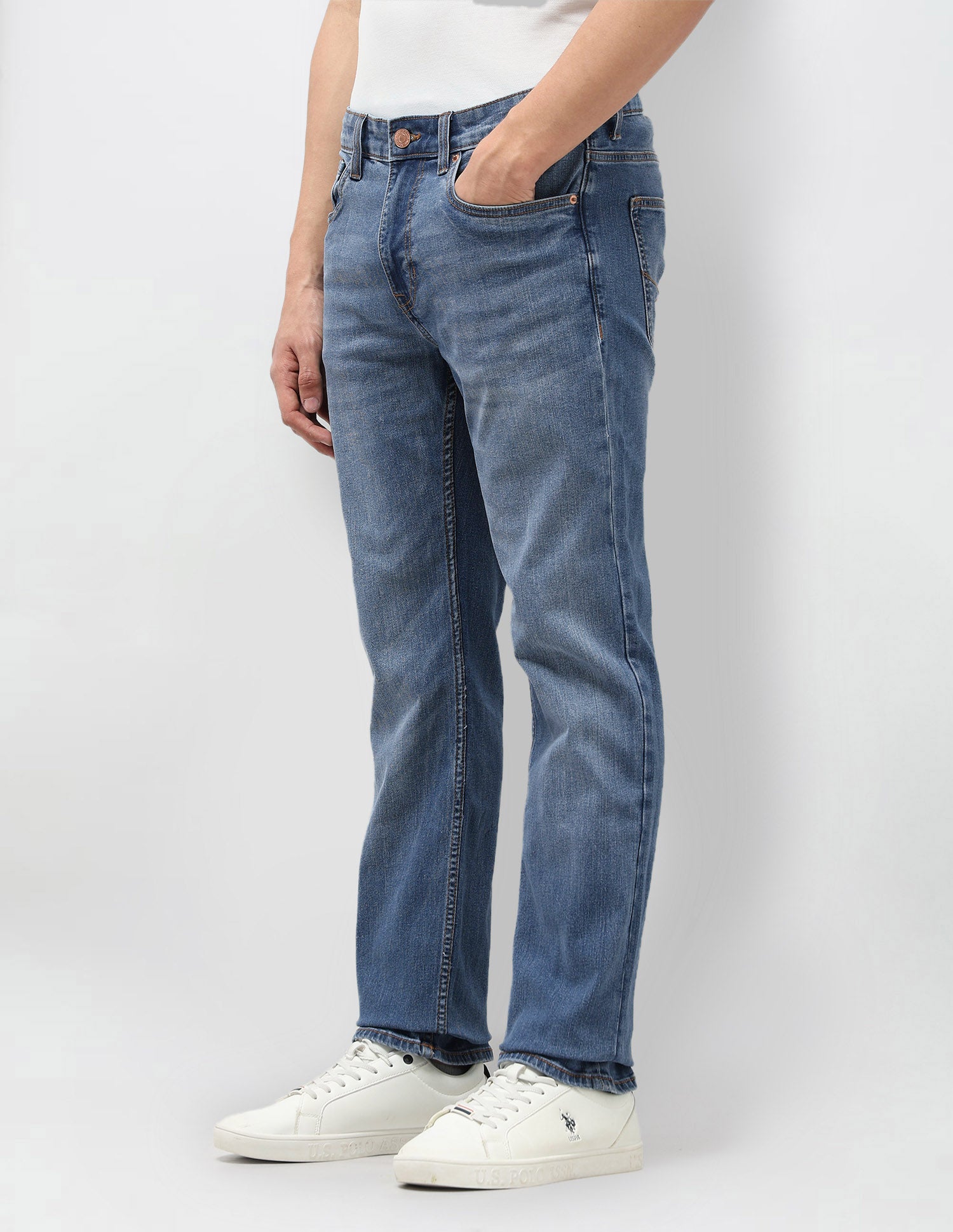 Harold Slim Straight Fit Blue Jeans Indigo - U.S. Polo Assn. India | Large
