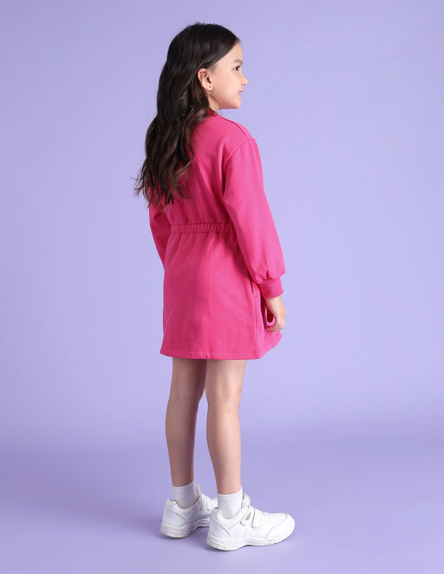 Girls Flared Polo Dress Rasberry Pink - U.S. POLO ASSN. | Large