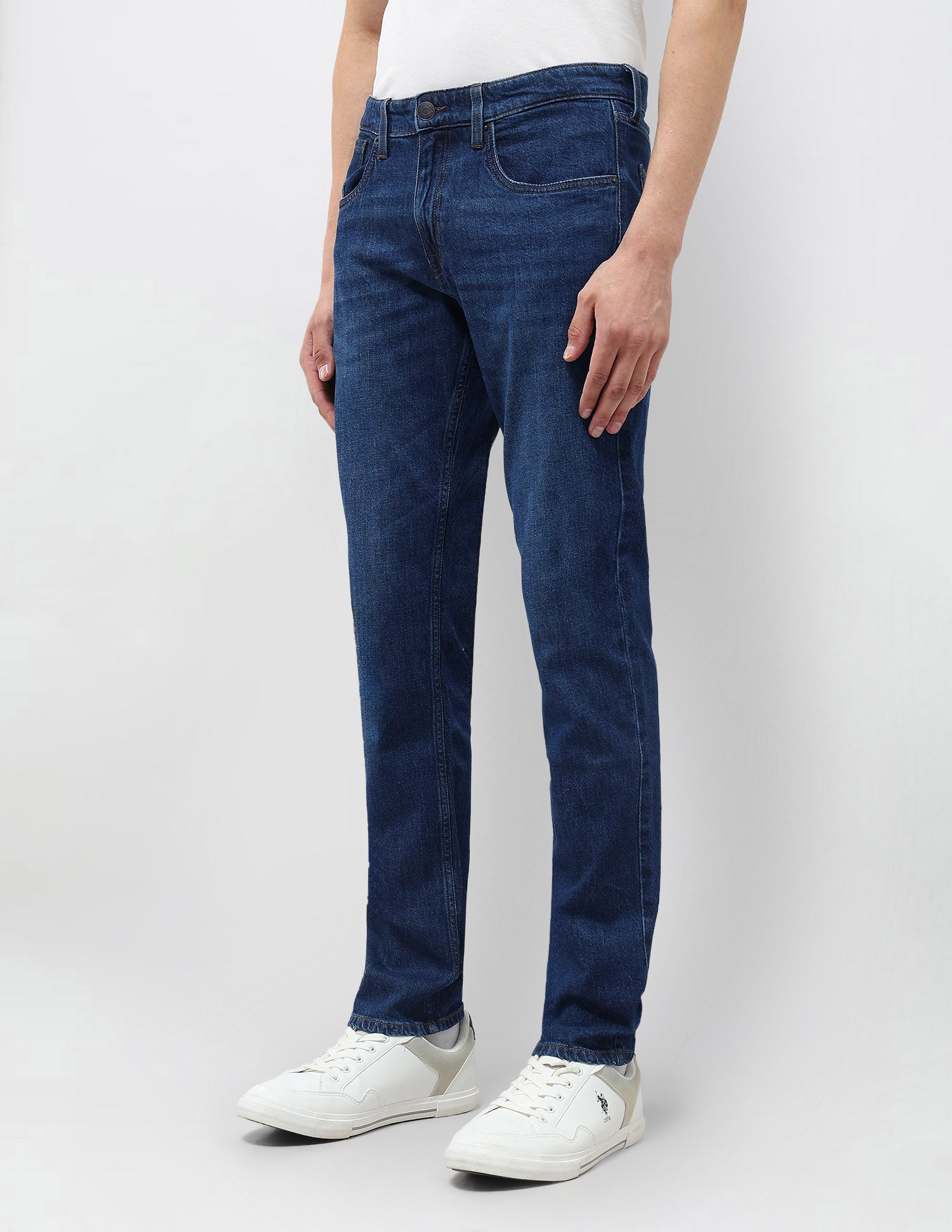 Brandon Slim Tapered Fit Blue Jeans Indigo - U.S. POLO ASSN. | Large