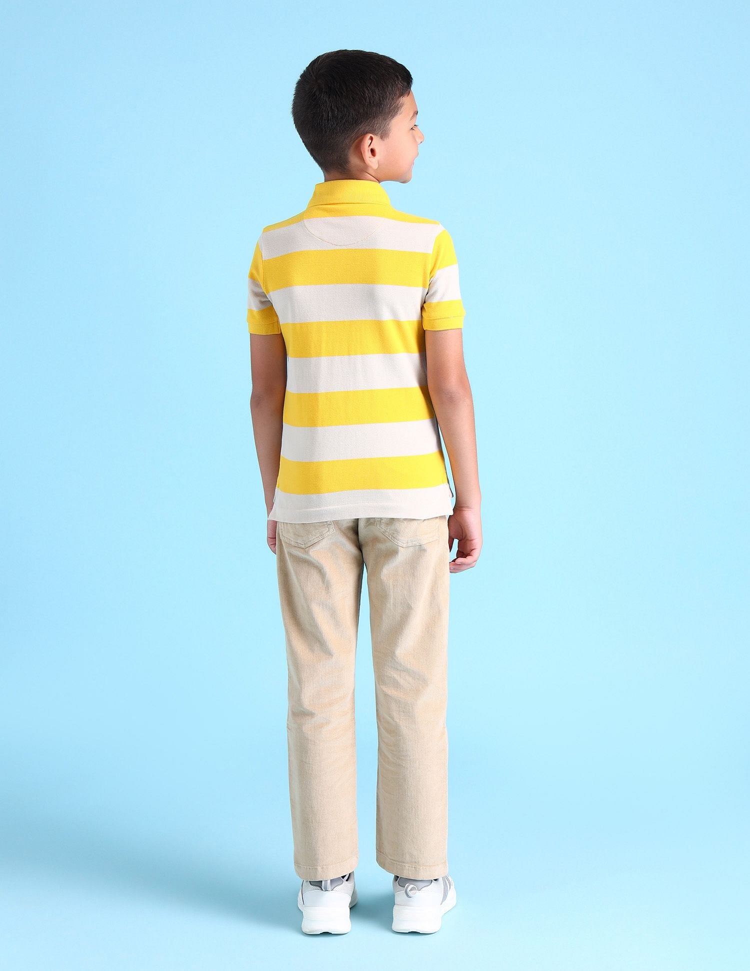 Boys Horizontal Stripes Polo Shirt Mustard - U.S. POLO ASSN. | Large